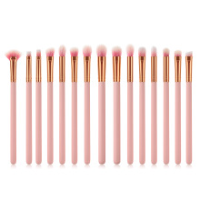 Profession 15pcs Makeup Brush Set Eyeshadow Brush Kit Pink Gold Color Small Fan Shape Eyeshadow Brush Set